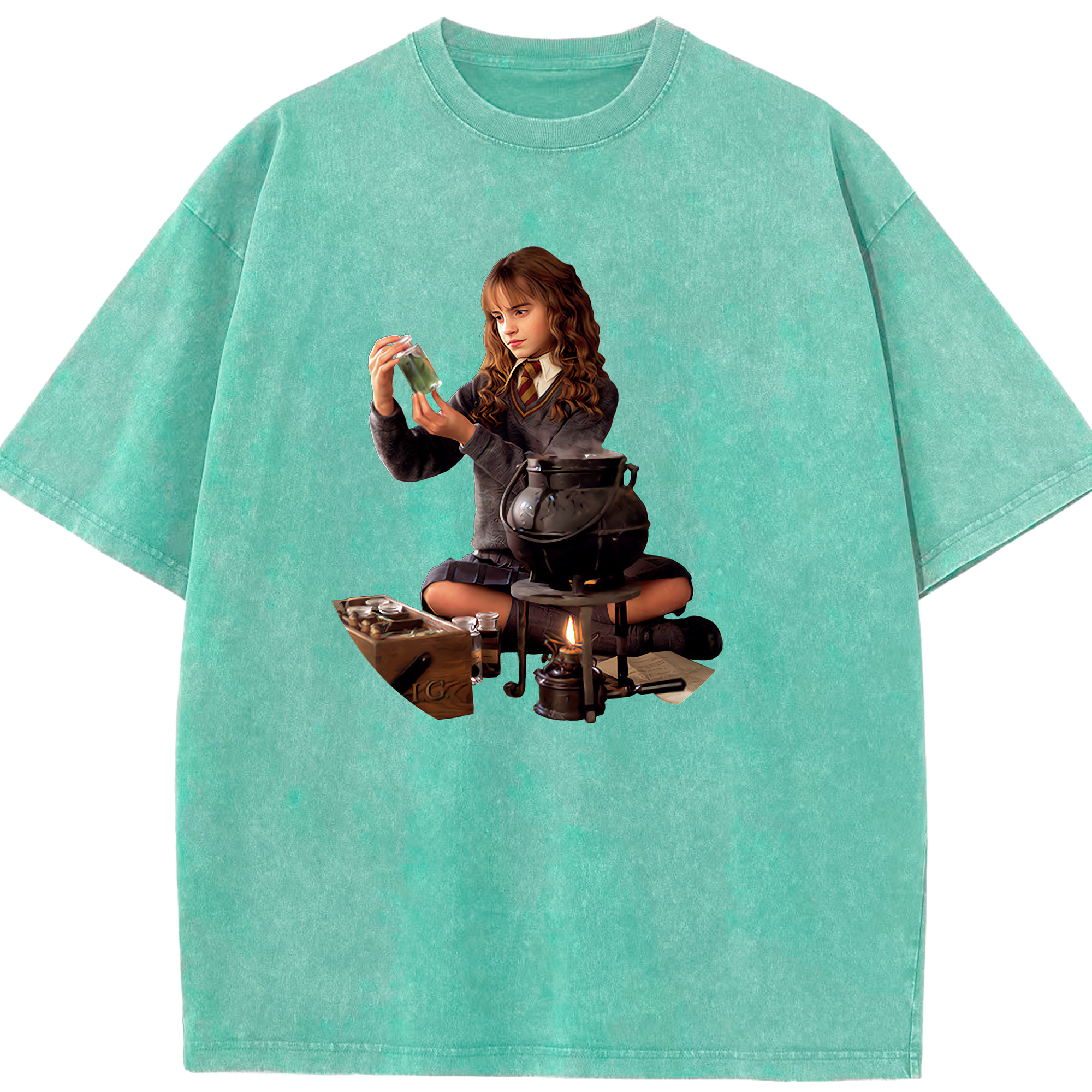 （画像用） Harry Potter ハリー・ポッターシリーズ 綿100% ヴィンテージ風 半袖Tシャツ（フロントプリント）